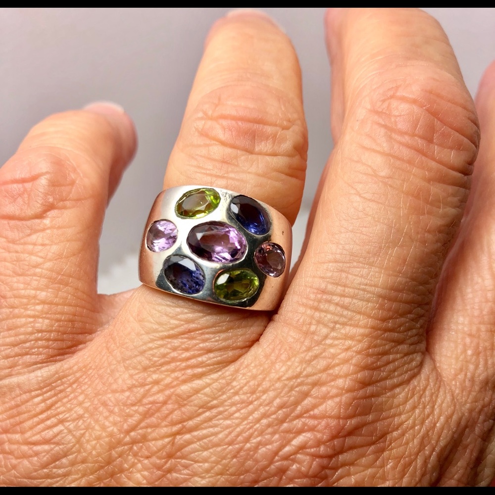 Nicky Butler Sterling Gemstone Ring ~ Size 6 1/4